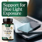Eye Vitamins Supplements - 3x Strength Eye Health Vitamin with Lutein and Zeaxanthin - Vision Macular Health & Dry Eyes Support With Zinc, Vitamins C E & Minerals, Bottled in USA - 60 Capsules