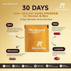 NAD Supplement with Resveratrol, PQQ,Ca-AKG,Nicotinamide,Green Tea, Advanced NAD+ Supplement Daily Pack Support Healthy Mitochondria,Healthy Aging and Cellular Energy for Women & Men 30 Packs