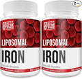 Liposomal Fe Iron Supplement for Women, 65 mg Iron Supplement with Folic Acid & Vitamin B12 for Men, Daily Blood & Energy Support for Adults Iron Deficiency 60 Softgels (2 Bottle)