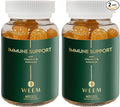 WEEM Immune Support Gummies - Vitamin C - Zinc - Echinacea - Health System Support - Alternative to Pills, Gluten-Free, Natural Supplement for Kids and Adults - 2 Pack
