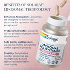 SOLARAY Liposomal Multivitamin for Women 50 Plus, Enhanced Absorption with Iron, Vitamin D, Vitamin C, B12, Biotin & More, Immune Support & Bone Health, Vegan, 30 Servings, 60 VegCaps