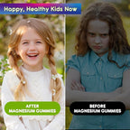 2 Pack Kids Magnesium Gummies - Magnesium Glycinate Gummies for Kids & Adults with L-Theanine, Chamomile, Licorice, Vitamin D, B6 for Sleep, Relaxation, Brain & Muscle - Sugar Free Apple & Kiwi