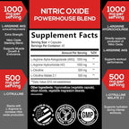 Extra Strength Nitric Oxide Booster - 3X Strength L-Arginine AKG & Citrulline Malate - Men & Women Premium Pre Workout Nitric Booster - Natural Energy & Muscle Support, Bottled in USA - 180 Capsules