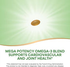 Nature's Way Super Fisol Fish Oil Omega 3 Supplements, Enteric Coated, Supports Cardiovascular and Joint Health*, Mega Potency Omega-3s, 180 Softgels (Packaging May Vary)