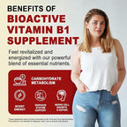 Vitamin B1(Benfotiamine) Gummies 500mg – B1 B6 B12 Vitamins with Magnesium for Energy Metabolism, Healthy Nervous System – Chewable B Complex for Adults & Kids - Vegan, Sugar Free, 120 Ct