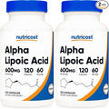 Nutricost Alpha Lipoic Acid 600mg Per Serving 120 Capsules, 60 Servings - Plant Based Caps, Non-GMO (Pack of 2)