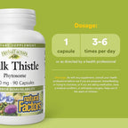 HerbalFactors by Natural Factors, Milk Thistle Phytosome, Promotes Healthy Liver Function with Dandelion and Turmeric, 90 capsules (90 servings)