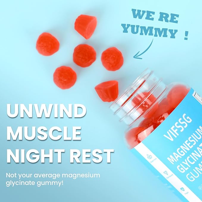 Magnesium Glycinate Gummies 400mg, Sugar Free Gummies with Magnesium L-Threonate 200mg - Magnesium Supplement Chewable Gummies for Women & Men Vegan, Organic Gummies 60 Count