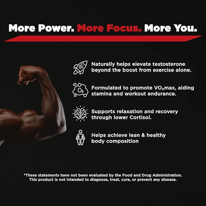 Testosil Men's - Advanced Testosterone Support Supplement for Men - Vitality Formula with KSM-66 Ashwagandha & Fenugreek -Promotes Muscle Health, Energy, and Strength - 120 Capsules