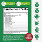 Probulin Colon Support Probiotic Supplement, Daily Gut, Digestive, and Immune Health Probiotics Capsules for Men and Women, 20 Billion CFU, Vegan, 60 Count Bottle