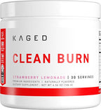Kaged Clean Burn | Weight Loss Powder | CaloriBurn GP, L Carnitine, Coconut Water | Boost Metabolism, Energy, Focus | Strawberry Lemonade