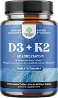 Vitamin D3 with K2 MK7 Supplement - Vitamin D3 2000 IU Tablets and K2 for Immune Support Bone Health Heart Health Joint Support Bone Strength and Mood Boost - VIT Immune System - 60 Count