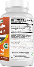 Tart Cherry Extract 1000 mg & Turmeric Curcumin 1500mg/Serving with Bioperine