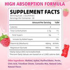 Vitamin B2 Gummies 400mg | Riboflavin Supplement with Magnesium for Kids & Adults, B2 Gummies for Migraine Relief, Nervous System & Skin Health, Vegan, Sugar-Free, Raspberry Flavor, 60 Count