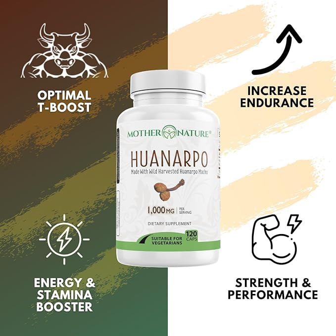 Huanarpo Macho Capsules 1000mg – 120 Vegan Capsules – Natural Energy, Stamina & Vitality Supplement – Supports Male Performance, Circulation & Hormone Wellness – Non-GMO, Gluten-Free, Vegan