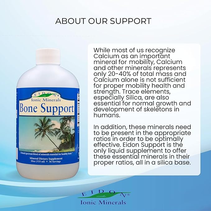 Eidon Mineral Wellness Support Liquid Supplement - Ionic Trace Mineral Drops to add to Water, Calcium, Magnesium, Zinc, Manganese, Silica, Sulfur, Boron, Bioavailable - 2 oz