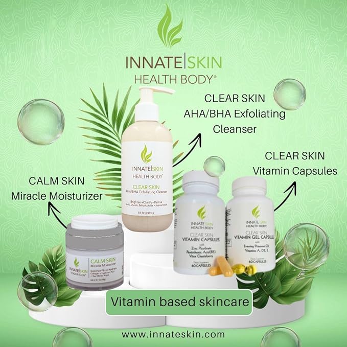 Innate Skin Health Body Clear Skin Acne Gummies - Complexion Supplement, Pantothenic Acid & Antioxidants, Vitamins 60 Count