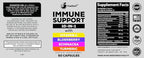 Immune Support Booster Supplement with Elderberry, Vitamin C, Echinacea, Turmeric Curcuminoids, Vitamin E, Vitamin B6, Zinc, L-Glutamine HCL, Garlic, Lactobacillus Acidophilus :: 60 Count, 1 Pack