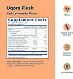 Uqora Flush - Urinary Tract* with D-Mannose, Vitamin C, Vitamin B6, Potassium, Magnesium & Calcium - Gluten-Free & Vegan - Pink Lemonade Flavor - 10 Packets (1 Pack)