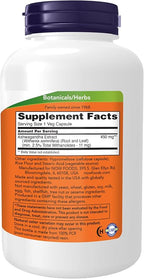 NOW Foods Ashwagandha Extract 450 mg Vegan, Kosher, Non-GMO - 240 Veg Capsules, (Pack of 2)
