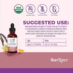 MARYRUTH'S Organics Multivitamin with Iron for Infants | USDA Organic | Liquid Drops for Babies 6-12 Months | Immune Support & Overall Wellness | Vegan | Non-GMO | Gluten Free | 2 Fl Oz