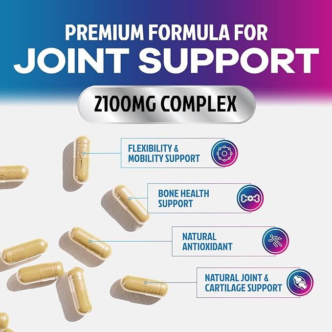 Glucosamine Chondroitin MSM Complex - 3X Strength Joint Support Supplement with Glucosamine Sulfate, Turmeric, Boswellia - For Cartilage, Mobility & Flexibility - Bottled in USA - 180 Capsules