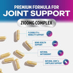 Glucosamine Chondroitin MSM Complex - 3X Strength Joint Support Supplement with Glucosamine Sulfate, Turmeric, Boswellia - For Cartilage, Mobility & Flexibility - Bottled in USA - 120 Capsules