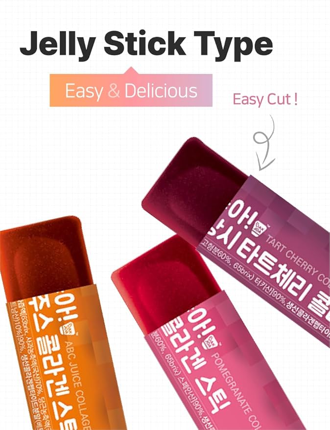 3 Flavor Mix Collagen Jelly Stick 20g * 15 Stick 1,600mg Low Molecular Fish Collagen