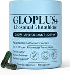 11-in-1 Liposomal Glutathione Supplement 1150mg - High Absorption Complex with Vitamin C, NAC & Resveratrol - Supports Skin Brightening, Detox, Immune & Liver Health - 60 Capsules