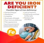 NaturesPlus Hema-Plex Iron - 60 Fast-Acting Capsules - 85 mg Chelated Iron - Total Blood Health - with Vitamin C & Bioflavonoids - Vegan, Gluten Free - 30 Servings