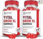Justified Laboratories (2 Pack Vital Grow XL Performance Gummies 1000MG Advanced Formula Formulated with ACV Pomegranate Beet Juice Powder B12 Vegan Non GMO 120 Gummys