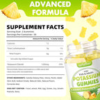 softbear Potassium Chloride Gummies 1200mg, Sugar-Free Potassium Gummies for Adults Support Leg Cramps High Potency Potassium Chloride Supplement, Pineapple Flavor 120 Count