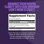 FreshCap Lions Mane Supplement Capsules 14,000mg - Lion's Mane Mushroom 14:1 Extract for Brain Support, Premium Ayurveda Organic LionsMane Mushroom for Memory, Focus & Clarity (180 Capsules)