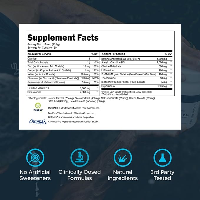 Transparent Labs Lean Pre-Workout - Body Recomposition Pre Workout for Men and Women with Acetyl L-Carnitine, Beta Alanine Powder, & PurCaf Organic Caffeine Powder - 30 Servings, Orange