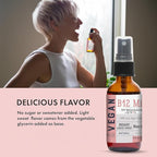 B12 Liquid Spray Mist – Hydrating Fine Mist Spray for Everyday Use – Easy Absorption & Convenient Application for Kids & Adults - 2 Fl Oz / 60 ml Travel-Friendly Bottle – 240 Spray Supply