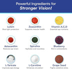 Eye Health Supplement – 14 Essential nutrients for Clear Vision, Blue Light Protection, and Long-Term Eye Health. Supports Clarity and Eye Wellness. 60 Capsules. (6 Pack)