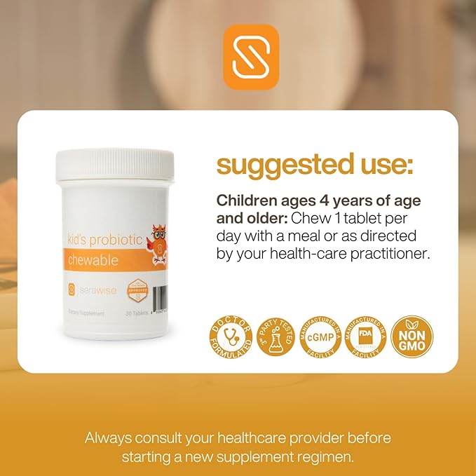 Kid’s Probiotic Chewable by Dr. Ana Maria Temple | Synergistic Probiotic Formula Offering 10 billion (CFUs) Per Dose | 11 Diverse Strains | Natural Mixed Berry Flavor 30 Chewable Tablets