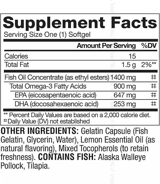 Members Mark Omega 3 Fish Oil, (150 Count.) 900 mg – Wild Alaskan, MSC-Certified Sustainable, Supports Heart & Brain Health, No Fishy Aftertaste