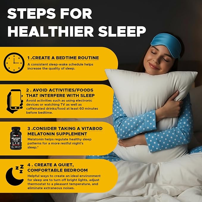 Vitabod Melatonin 20 mg - 240 Fast Dissolve Tablets - Drug Free - Natural Berry Flavor - Vegetarian, Non-GMO, Gluten Free 240 Count (Pack of 3)