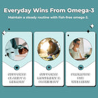 Future Kind Omega-3 Supplement for Clarity, Memory, and Mobility Comfort, 2 Months Supply of Citrus-Scented Softgels with EPA and DHA, Vegan Omega-3 Supplement from Algae, Carrageenan Free, 60 Count