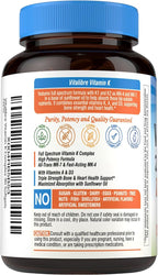 Vitamin K Complex, 2600 mcg K1 & K2 (MK-7 & MK-4), with Vitamin A & D3 5000 IU, Bioavailable, Full Spectrum, for Bone Strength and Heart Health, 90 Softgels