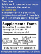 Colloidal Silver Liquid | 8 oz Glass Bottle by Silver Holistics