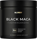 40x Strength Organic Black Maca Root w. Ashwagandha - #1 Highest Potency Black Maca Root Capsules for Men Supplement 40:1 Extract - 100% Pure Maca Peruana Gelatinized Maca Root Powder Pills