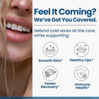 Lysine Cold Sore Treatment for Lips with Pre-Probiotics & VIT C | 3 Month Supply | Supercharged Lysine Capsules with Rhamnosus & Acidophilus for Cold Sores Relief, Skin + Gut Health & Immune Support