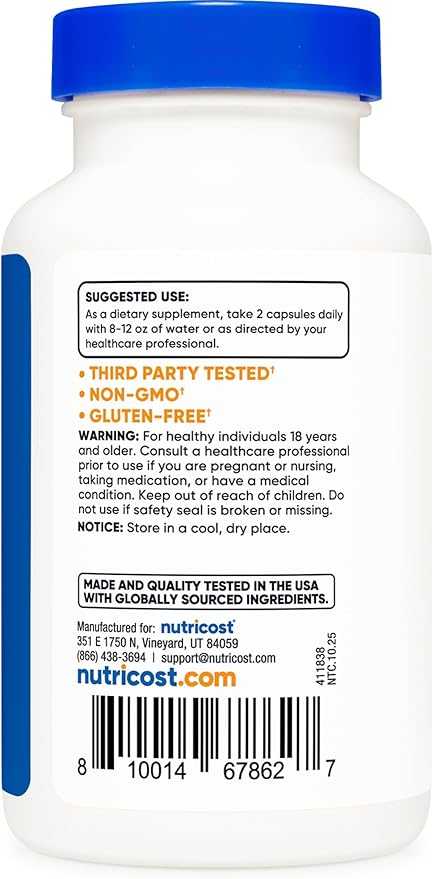 Nutricost Shilajit Capsules (1,000 mg Per Serving) (120 Capsules) - Shilajit Extract with Naturally Occuring Fulvic Acid, 60 Servings, Gluten Free, Non-GMO, Vegan Friendly Dietary Supplement