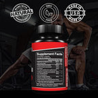 Kaya Naturals UltraTest- Men's T Booster with Tongkat Ali, Horny Goat Weed, Tribulus - Natural Workout Supplement for Energy, Stamina, and Strength Booster - 180 Count