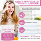Premium Feminine Balance Gummies,Vital Vaginal Probiotics Source Feminine Gummies,Probiotic Gummies for Prenatal & Postnatal Women - Probiotics for Digestion, pH Balance, Gut Health, Immune Support