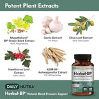 Herbal-BP Natural Blood Pressure Supplement - Supports Circulatory Health | Featuring Grape Seed Extract, Garlic, Hawthorn, Olive Leaf & Ashwagandha for Long-Term Support (3-Pack)