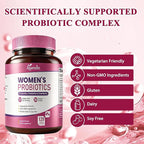 Women Probiotics 50 Billion CFU: Probiotics for Women with Prebiotics & Cranberry, 16 Strain Probiotic Supplement for Digestive Gut Health, Vaginal & Urinary Tract Support Vegan Probiotic 120 Capsules