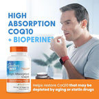 Doctor's BEST High Absorption CoQ10 with BioPerine Supplement - Coenzyme Q10 Caps for Heart Health & Antioxidant Support, Naturally Fermented CoQ10 100mg for Women & Men, Non GMO - 60 Veg Capsules